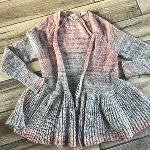 Knitted and Knotted Anthropologie Cody Ombre Peplum Cardigan Sweater Mohair XS